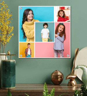 5 Photo Square Shape Photo Collage Frame For Kids Birthday Gifting  Picture Collage